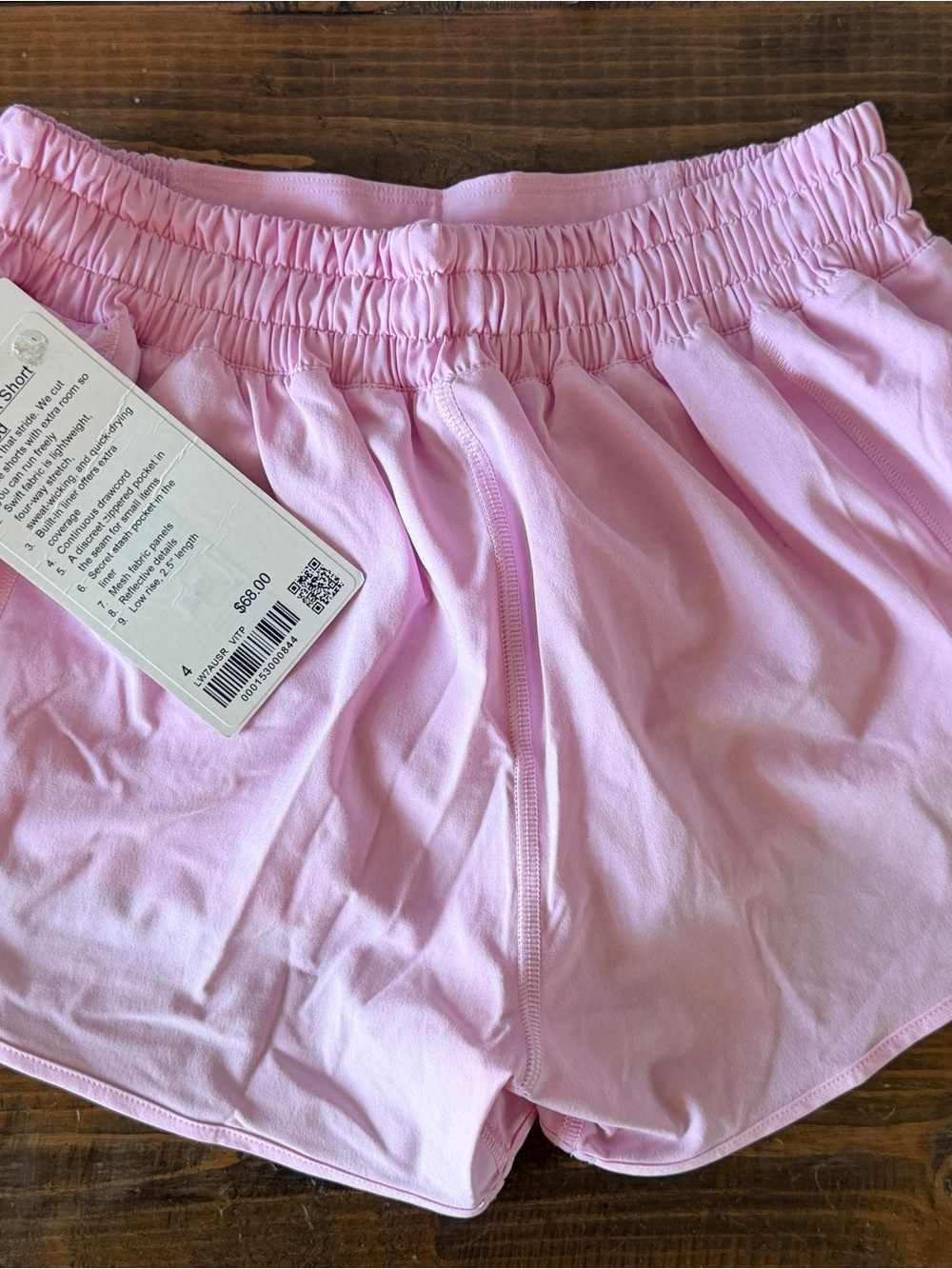 lululemon athletica Hotty Hot LR shorts lined Light Pink 2.5” - Picture 2 of 2